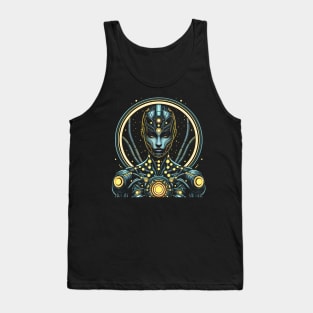 Cyber lady steampunk artwork Tank Top